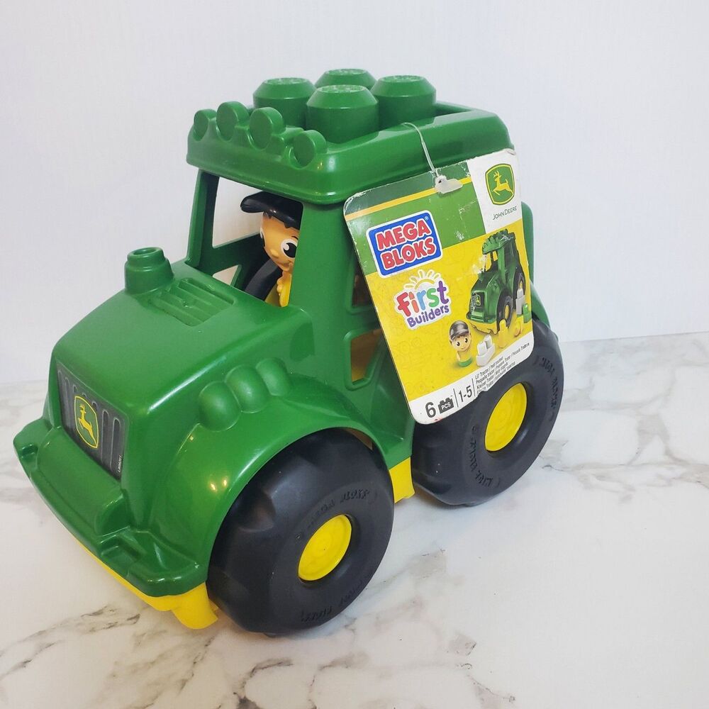 Mega Bloks John Deere Lil' Tractor & Figure 1-5 year olds Farming Toy NWT